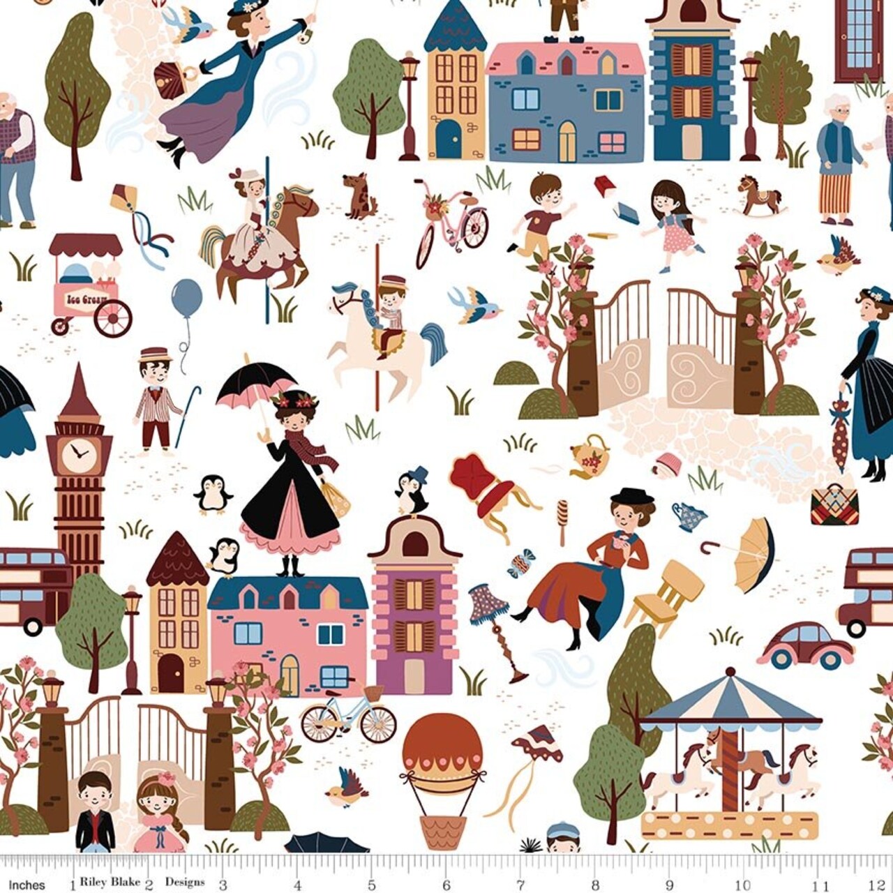 Fabric Riley Blake Cloud Main Cherry Tree Lane A Spoonful of Sugar by the Quarter Yard CD17080-CLOUD